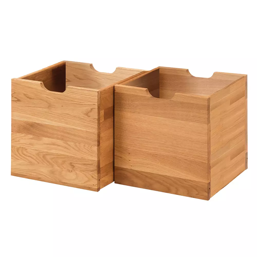Lomadox Flurbank Massivholz mit 2 Schubkästen, Schuhablage Eiche massiv CUENCA-137 Black Friday Preise