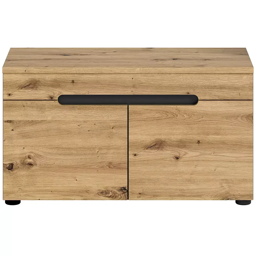 Lomadox Flurbank modern in Eiche mit grau CORTONA-158
