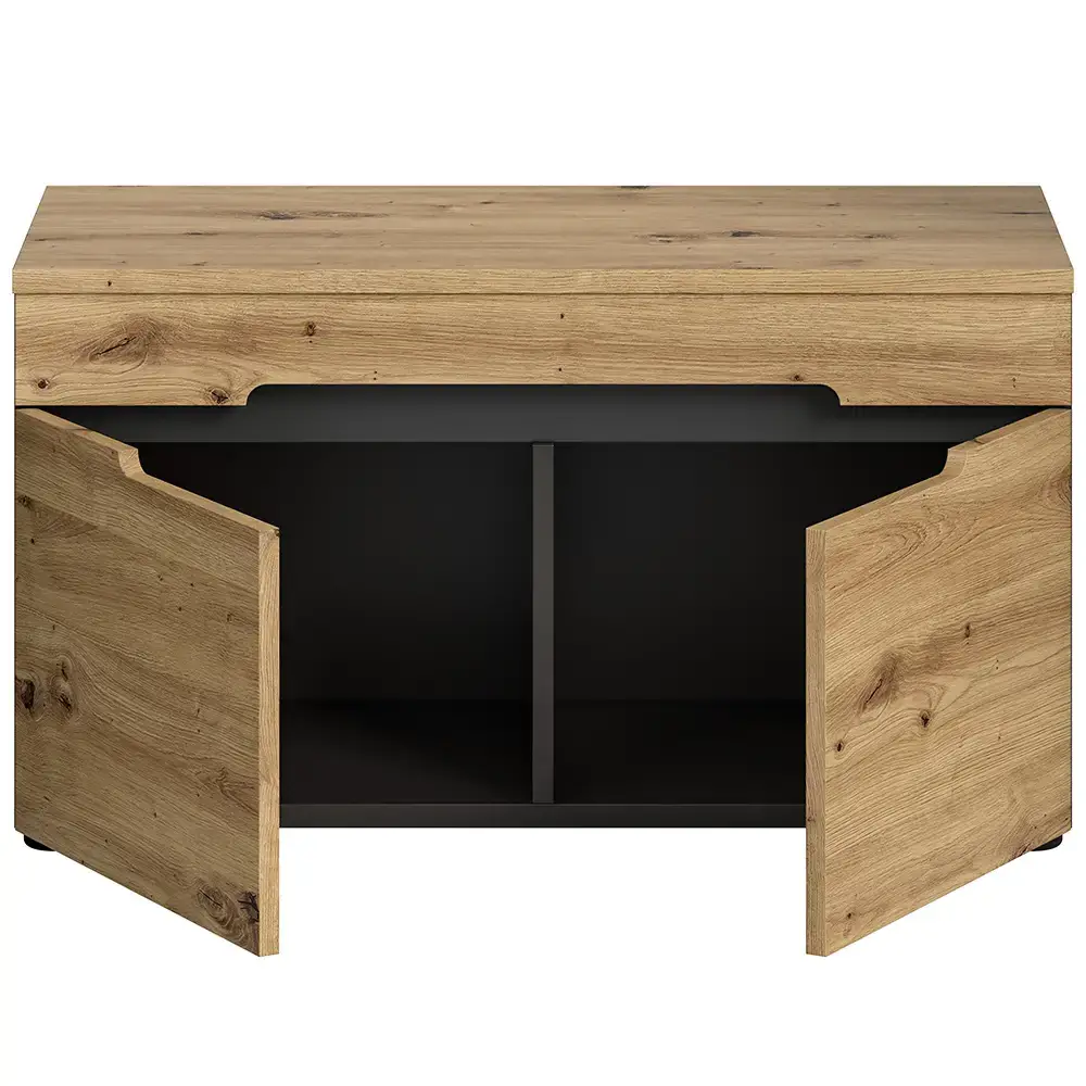 Lomadox Flurbank modern in Eiche mit grau CORTONA-158 Im Verkauf