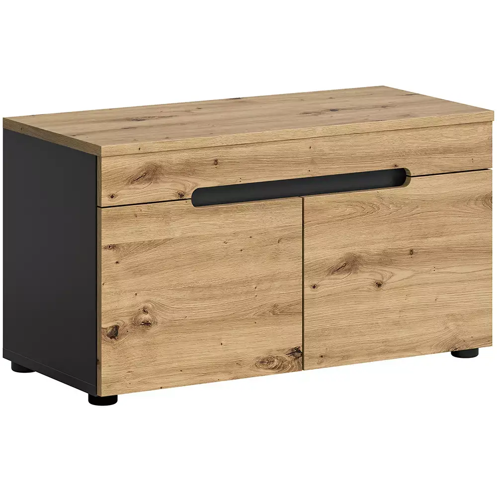Lomadox Flurbank modern in Eiche mit grau CORTONA-158 Im Verkauf
