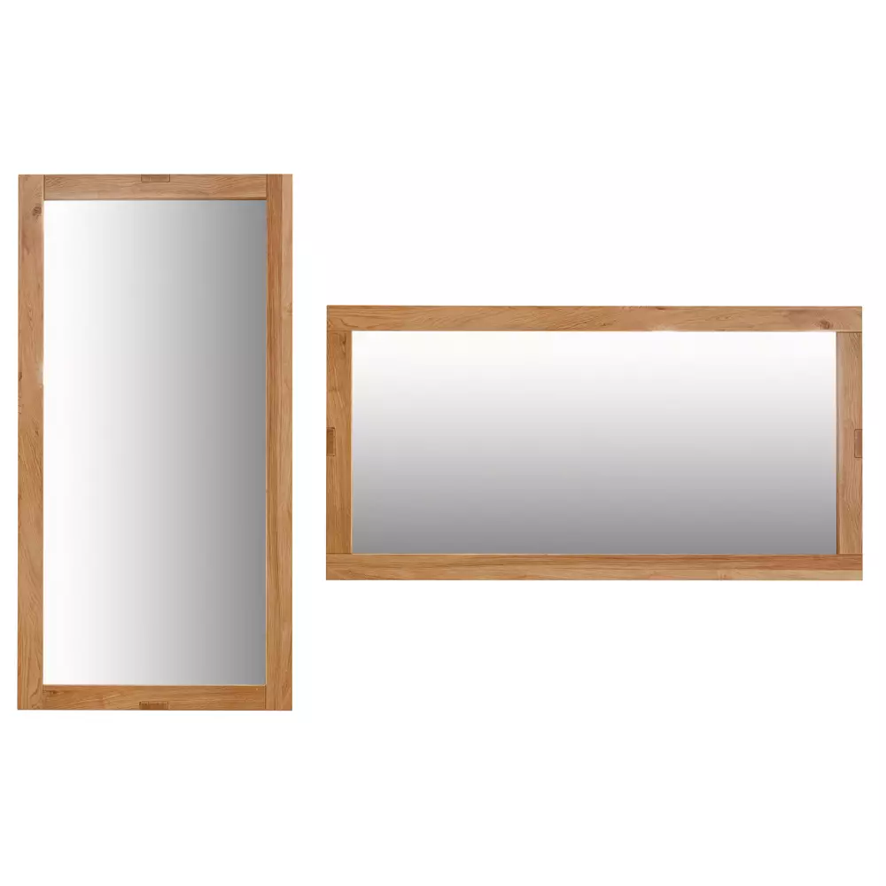 Lomadox Flurmöbel Set Sideboard und Spiegel Eiche massiv geölt KENTON-69, 2-teilig Blitzverkäufe