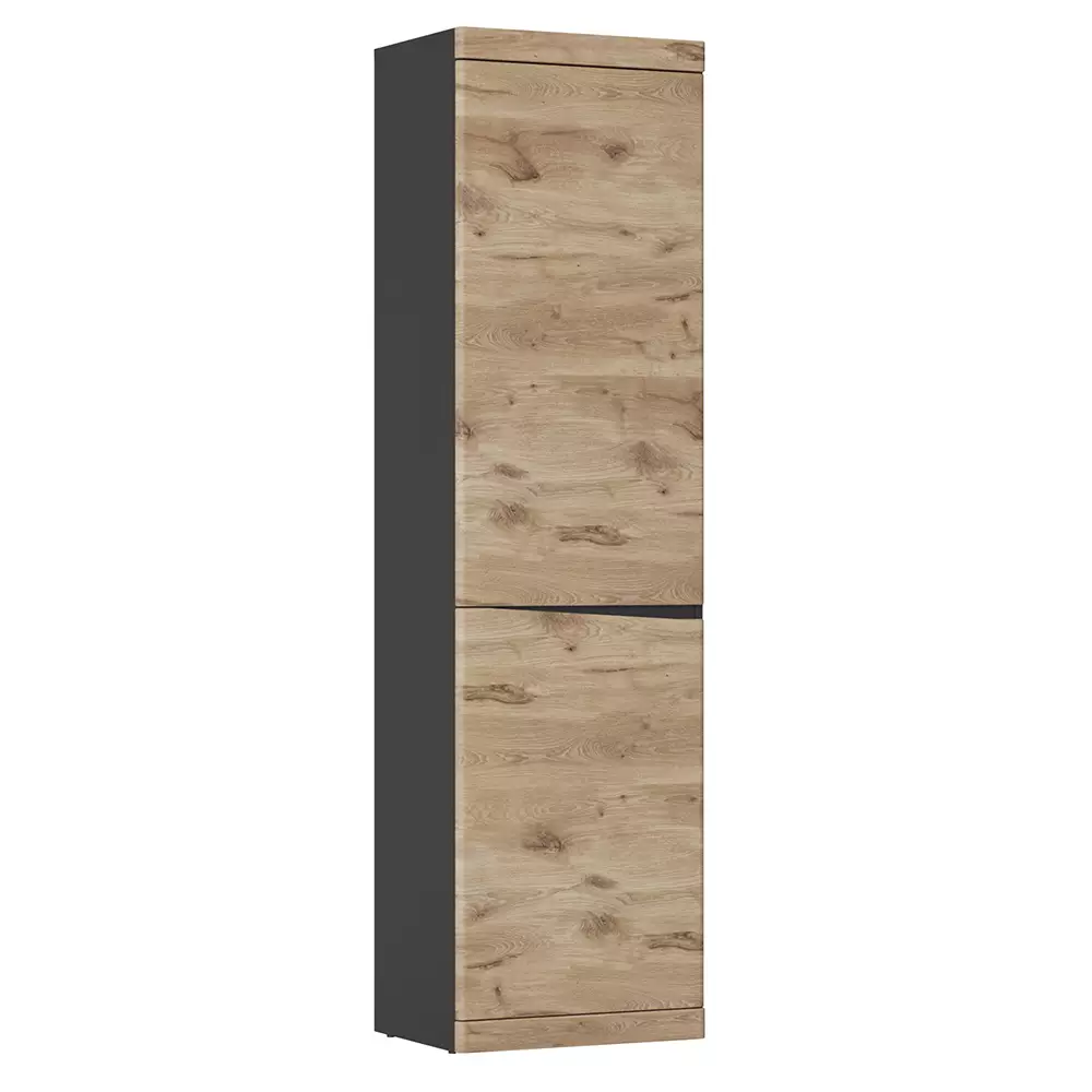 Lomadox Flurschrank anthrazit mit Eiche SUNBURY-129