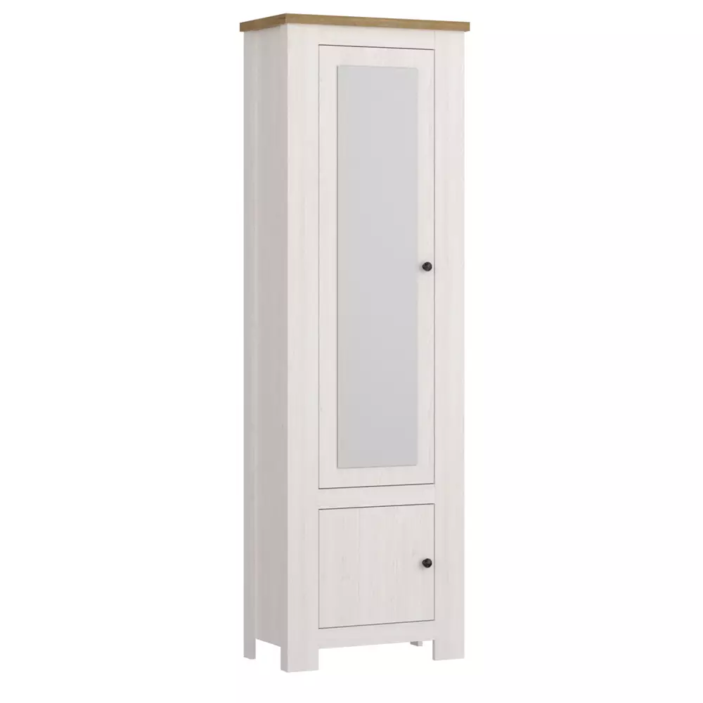 Lomadox Flurschrank Landhausstil Lärche weiß mit Eiche COSLADA-129