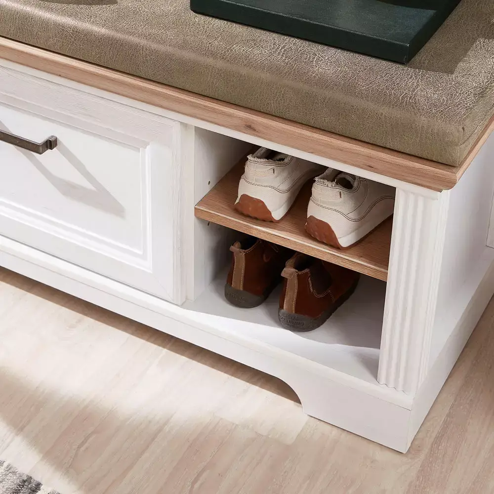 Lomadox Landhaus Garderobenset JÜLICH-36 in Pinie weiß mit Artisan Eiche, B/H/T: 170/204/41 cm Black Friday