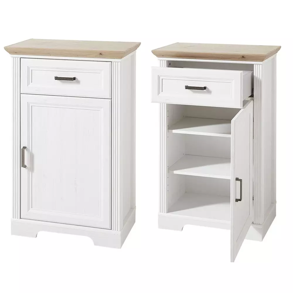 Lomadox Landhaus Garderobenset JÜLICH-36 in Pinie weiß mit Artisan Eiche, B/H/T: 170/204/41 cm Black Friday