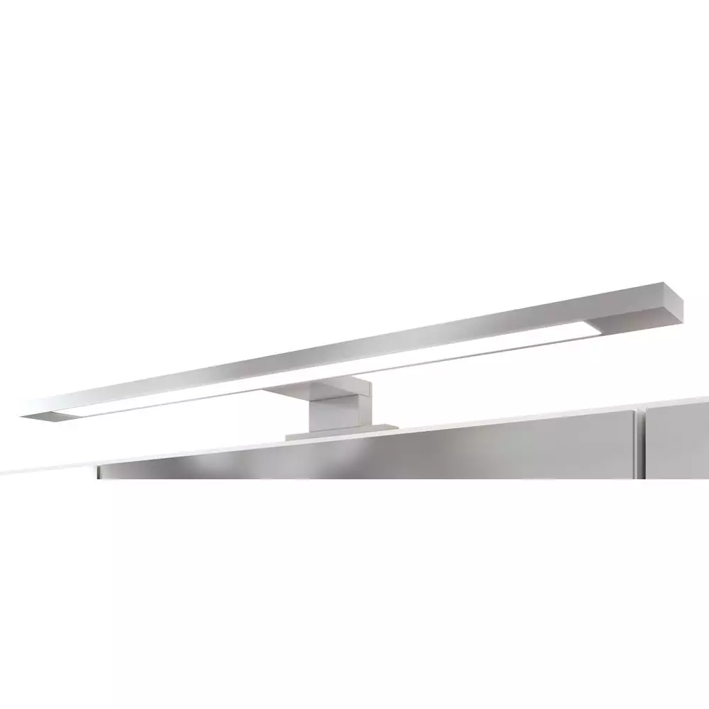 Lomadox Badezimmer Set 4-tlg. mit Beleuchtung und Waschbecken LOUNY-03 in Wotaneiche Nb. mit matt weiß, B/H/T: ca. 110/200/48 cm Cyber Monday