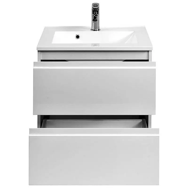 Lomadox Waschplatz Set COMO-03, Hochglanz weiß, B x H x T ca.: 60 x 200 x 47cm Exklusive Angebote