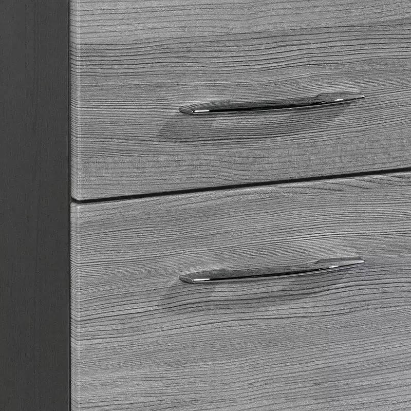 Lomadox Hängeschrank FLORIDO-03 Eiche rauchsilber, graphitgrau, ca. 40 x 64 x 20 cm Bestseller