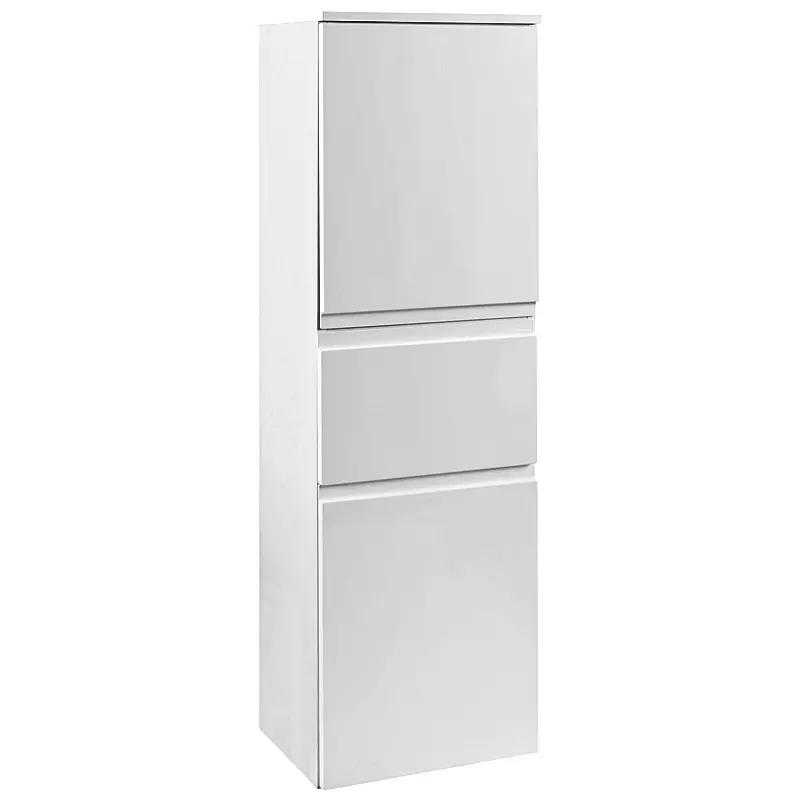 Lomadox Midischrank COMO-03, Hochglanz weiß, B x H x T ca.: 40 x 130 x 35cm
