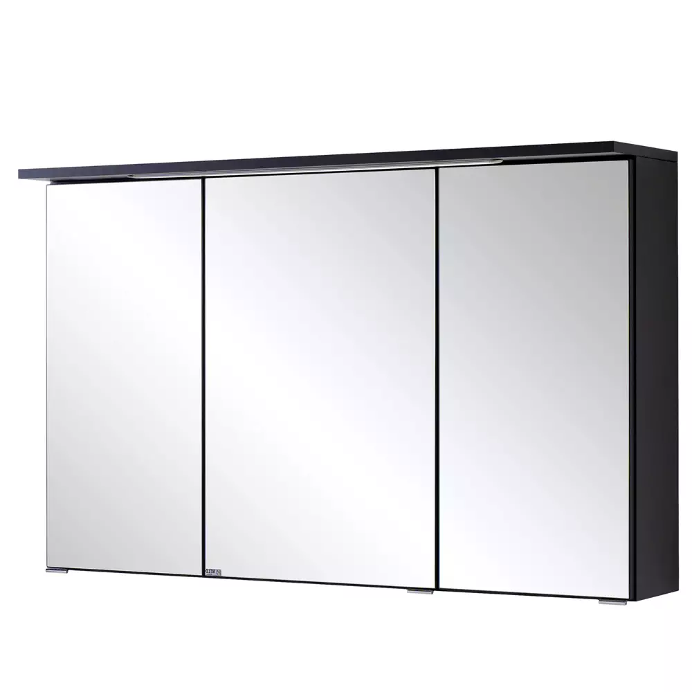 Lomadox Badmöbel Set FLORIDO-03 Eiche Rauchsilber, graphitgrau (5 teilig), B x H x T: ca. 210 x 200 x 47 cm Riesige Ersparnisse