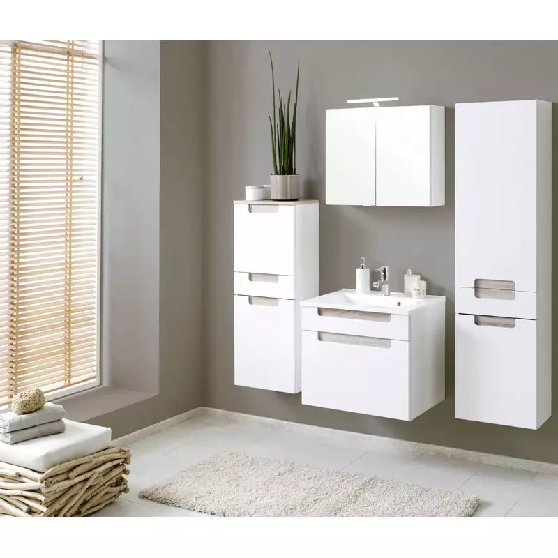Lomadox Spiegelschrank 60cm MERANO-03 weiß Super Sparpreis