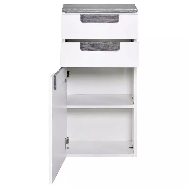 Lomadox Unterschrank MERANO-03 Hochglanz weiß, Eiche Sonoma, B=40cm Wochenangebot