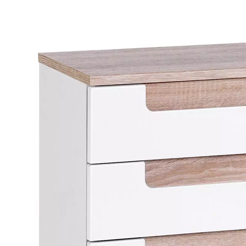 Lomadox Unterschrank MERANO-03 Hochglanz weiß, Eiche Sonoma, B=40cm Wochenangebot