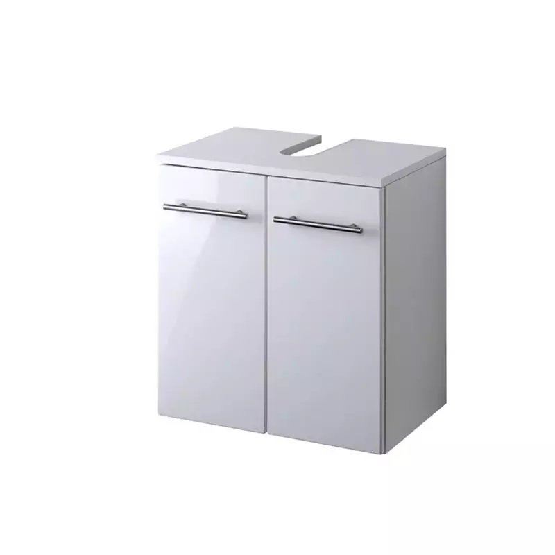 Lomadox Waschbeckenschrank UDINE-03, Hochglanz weiß, B x H x T ca.: 50 x 53 x 34cm