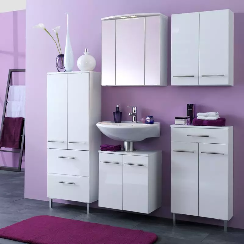 Lomadox Waschbeckenschrank UDINE-03, Hochglanz weiß, B x H x T ca.: 50 x 53 x 34cm Begrenzte Freigabe