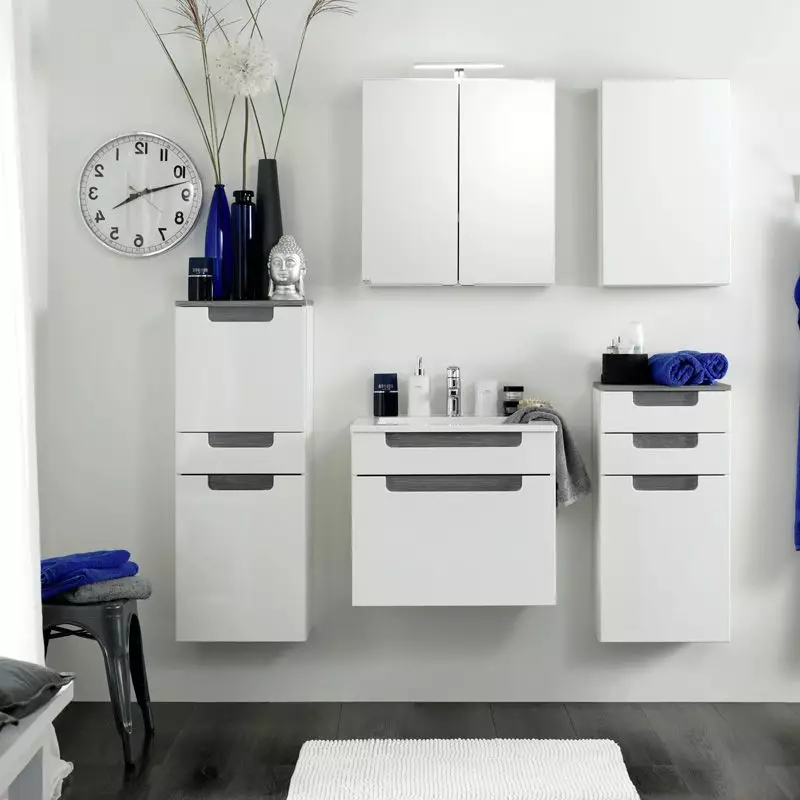 Lomadox Hängeschrank MERANO-03 Hochglanz weiß, B=40cm Letzte 3 Tage