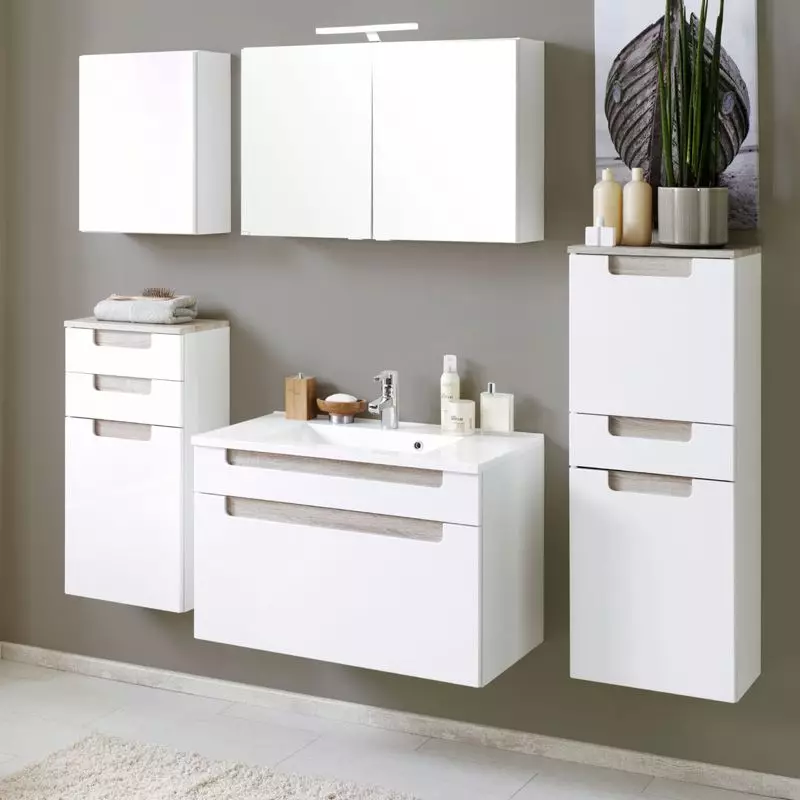 Lomadox Hängeschrank MERANO-03 Hochglanz weiß, B=40cm Letzte 3 Tage