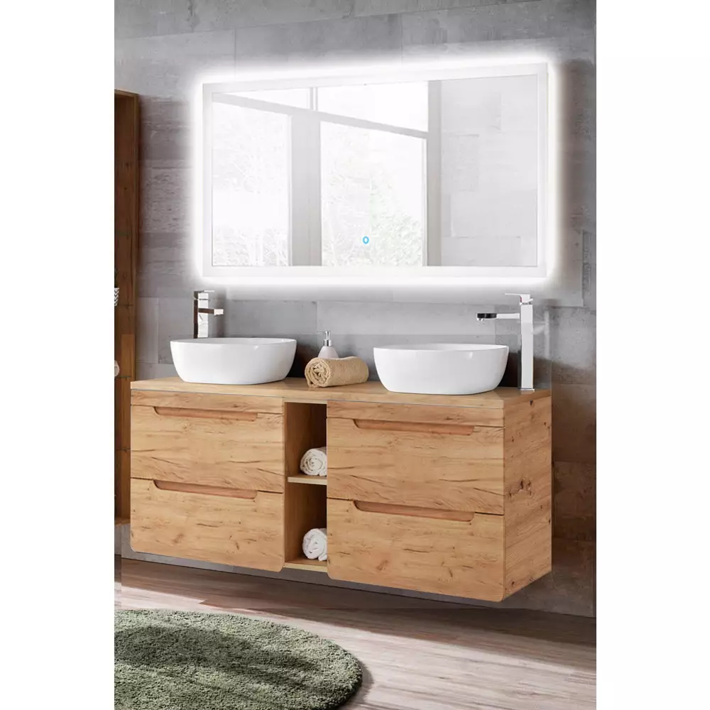 Lomadox Badmöbel Serie LUTON-56-CRAFT in Wotan Eiche Nb. - selbst zusammenstellen Bis zu 55% Rabatt