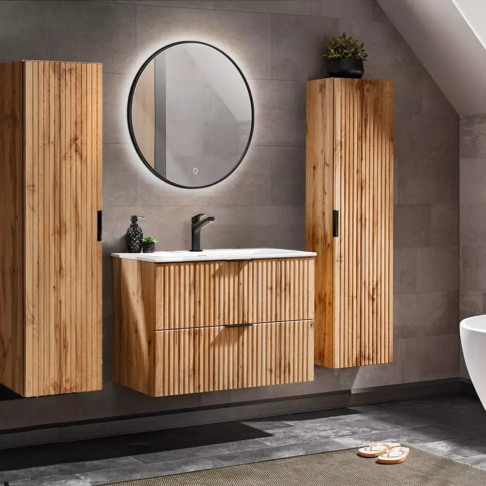 Lomadox Badezimmermöbel Serie ADELAIDE-56 in Wotaneiche - selbst zusammenstellen Discount Store für neue Produkte