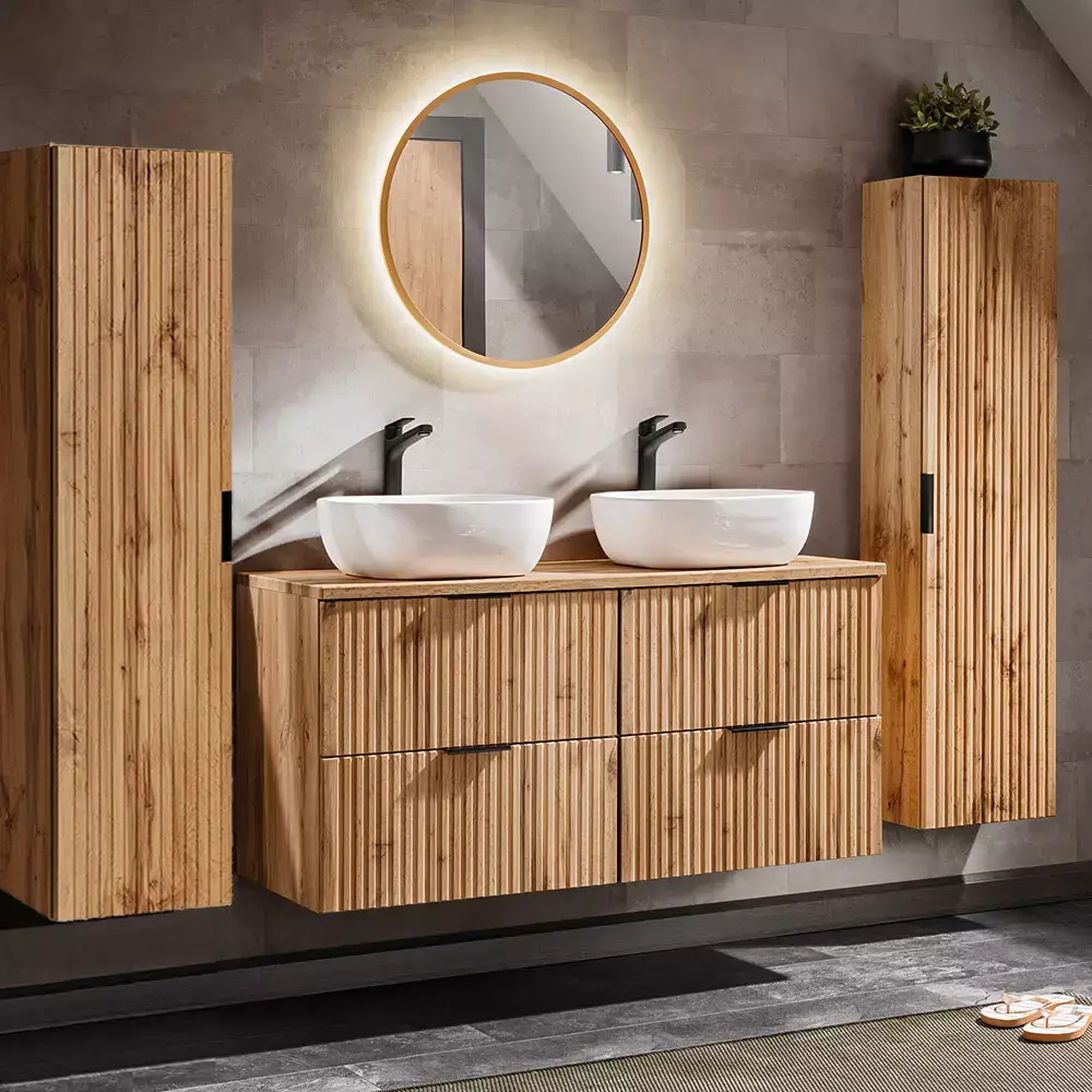 Lomadox Badezimmermöbel Serie ADELAIDE-56 in Wotaneiche - selbst zusammenstellen Discount Store für neue Produkte