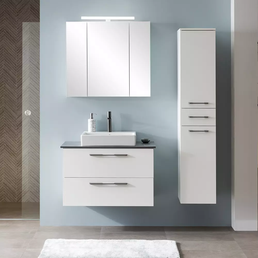 Lomadox Badmöbel Serie MESA-80 in weiß matt - selbst zusammenstellen