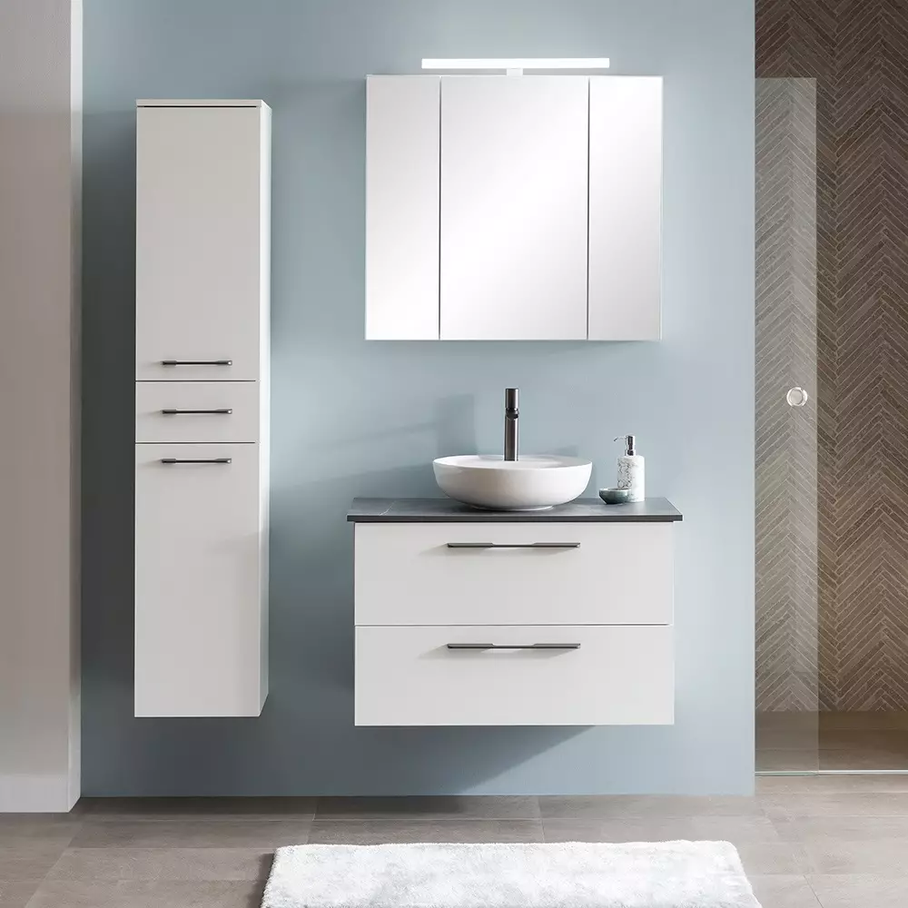 Lomadox Badmöbel Serie MESA-80 in weiß matt - selbst zusammenstellen Outlet