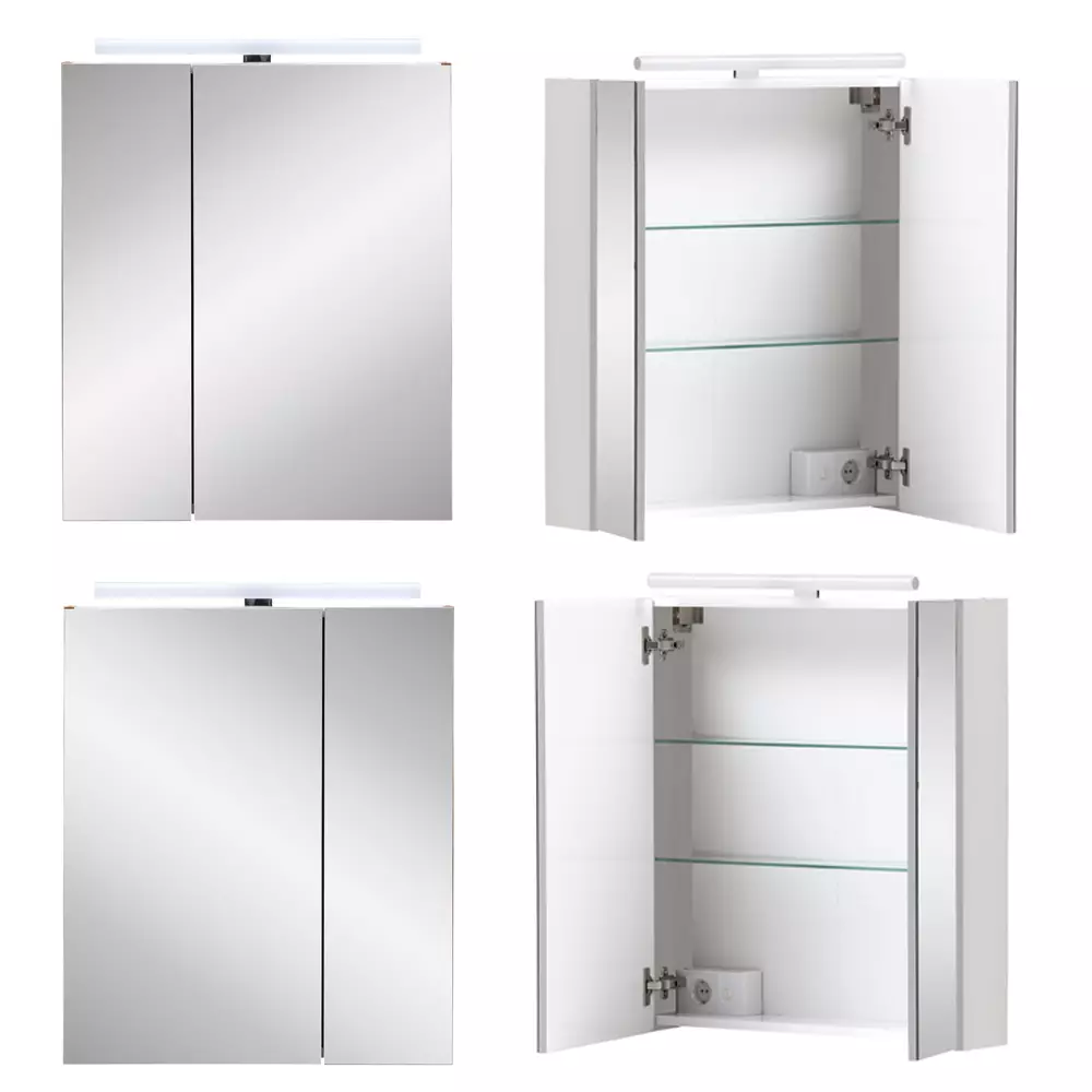 Lomadox Badmöbel Serie MESA-80 in weiß matt - selbst zusammenstellen Outlet