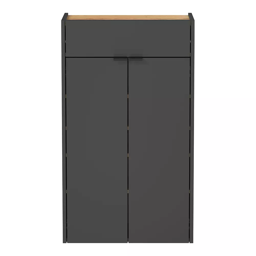 Lomadox Flurschrank Schuhschrank 56cm in grau mit Eiche ABERDEEN-01 ideal für schmale Flure, B/H/T ca. 56/97/22 cm Angebote