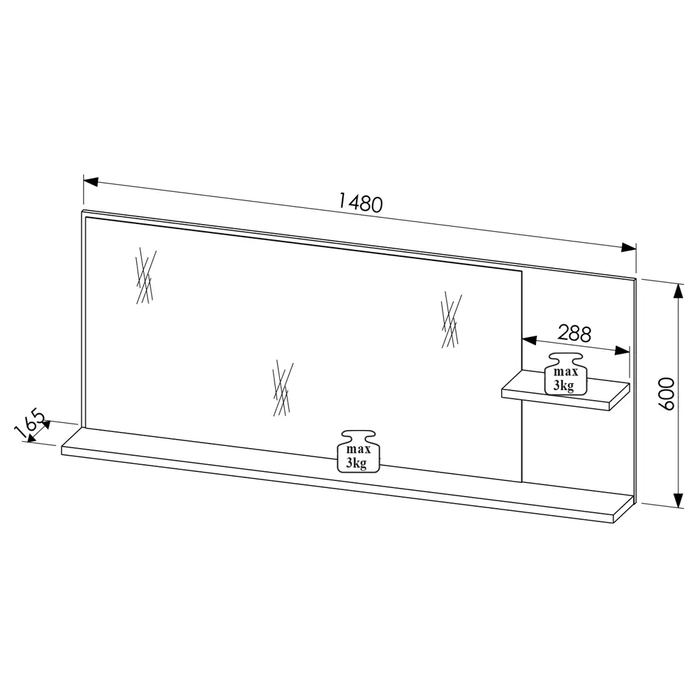 Lomadox Flurschrank und Garderobenspiegel weiß matt mit Eiche BLISS-36 im Angebot
