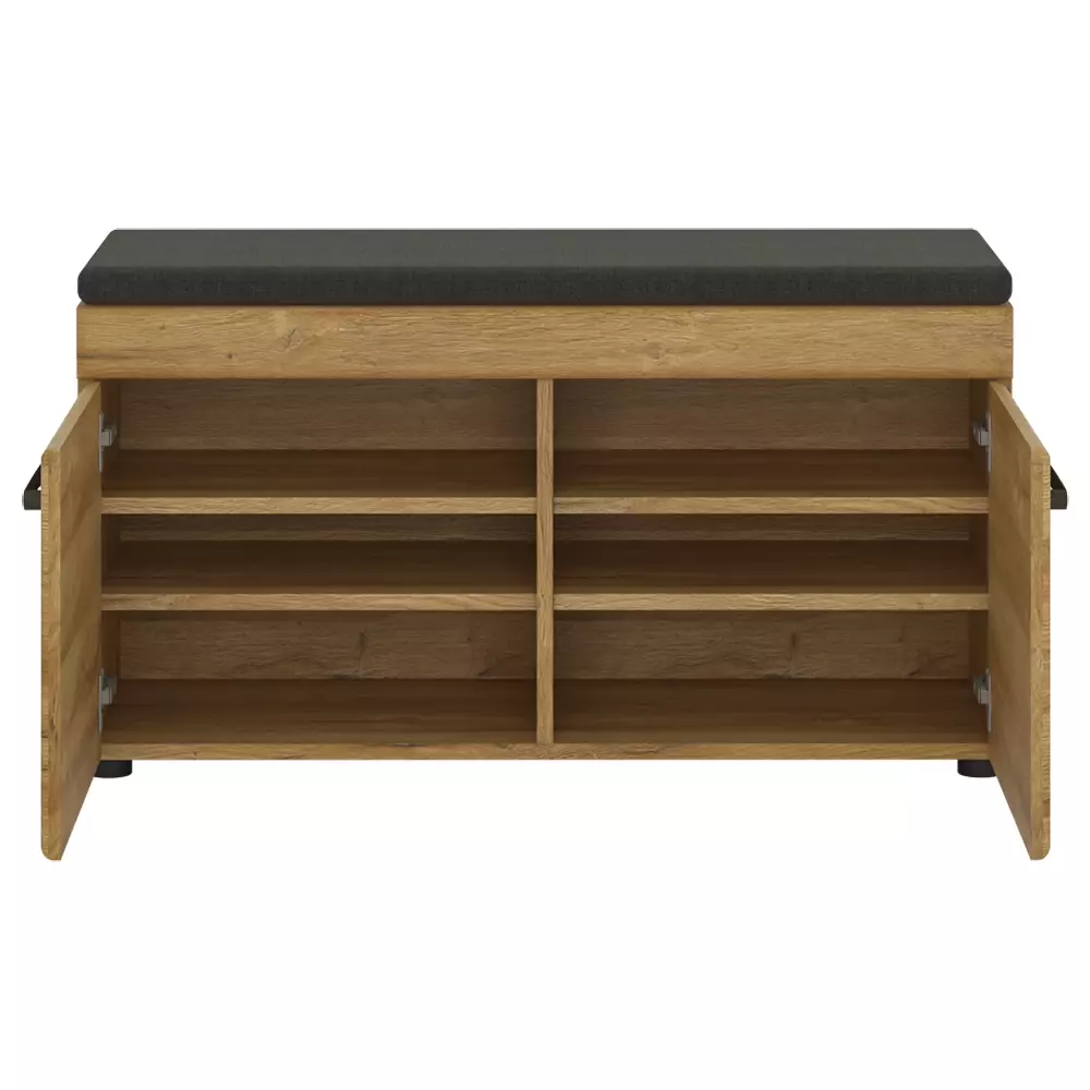 Lomadox Gaderobenbank Sitzbank in Grandson Eiche Nb. CARIATI-129, B/H/T ca. 92,8/47/38 cm Kostenloser Versand
