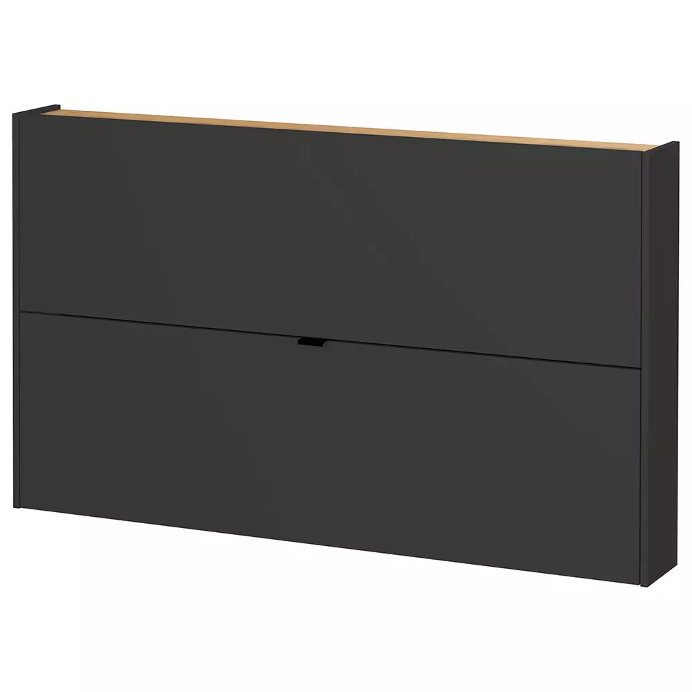 Lomadox Garderobe Flurgarderobe schmal in grau mit Eiche ABERDEEN-01 modern 2-teilig mit Spiegel Fabrikpreis