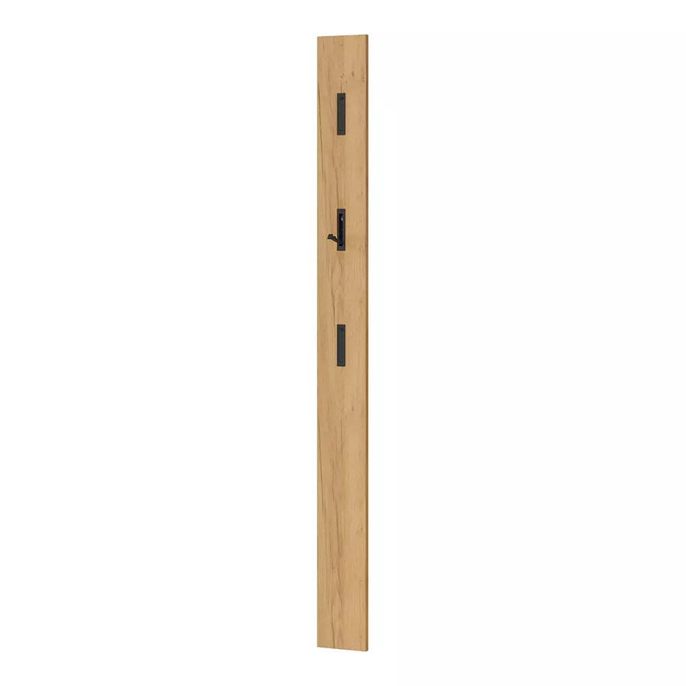 Lomadox Garderobe Flurgarderobe schmal in grau mit Eiche ABERDEEN-01 modern 3-teilig mit 1 Garderobenpaneel Sonderangebot