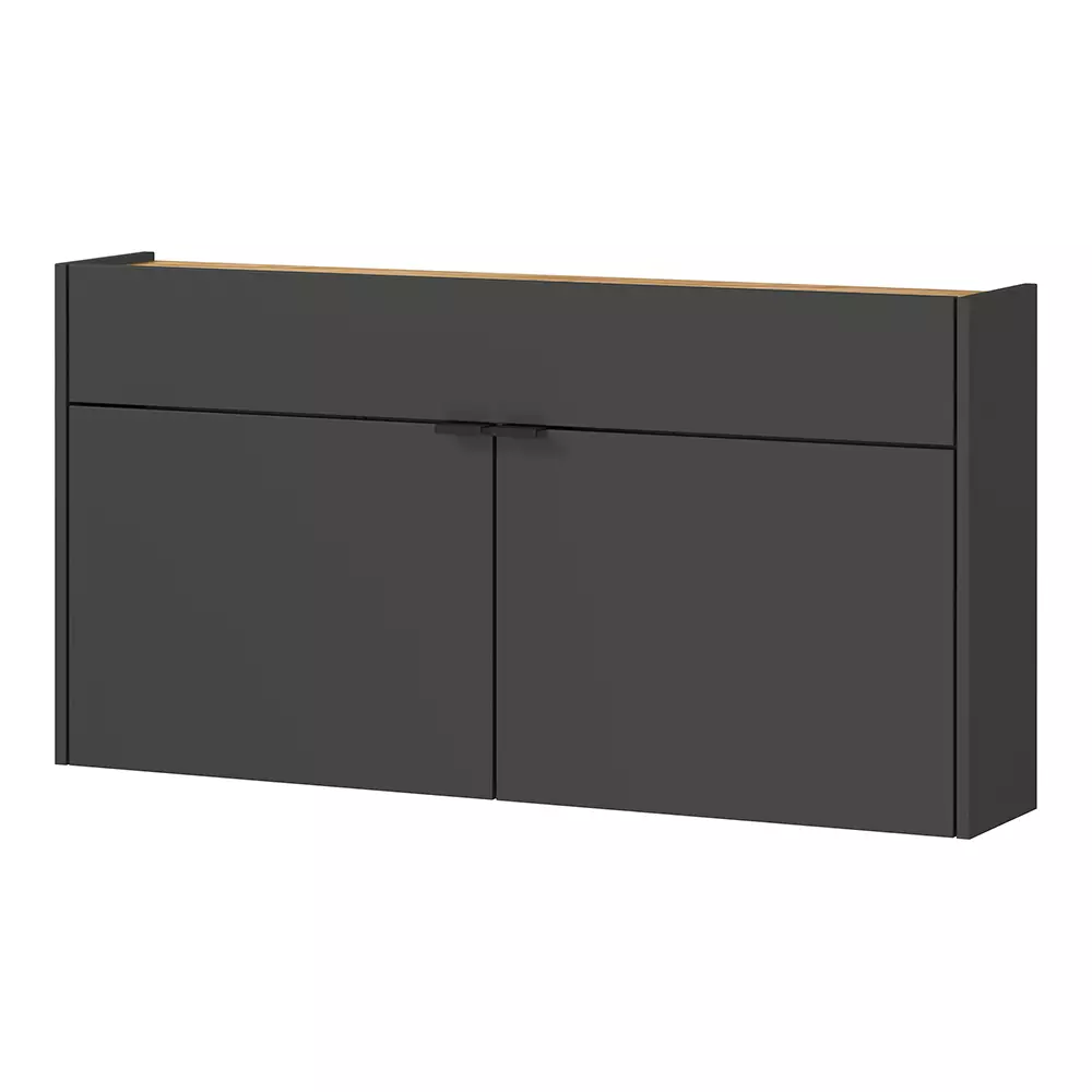 Lomadox Garderobe Flurgarderobe schmal in grau mit Eiche ABERDEEN-01 modern 4-teilig mit 2 Garderobenpaneelen Begrenztes Angebot