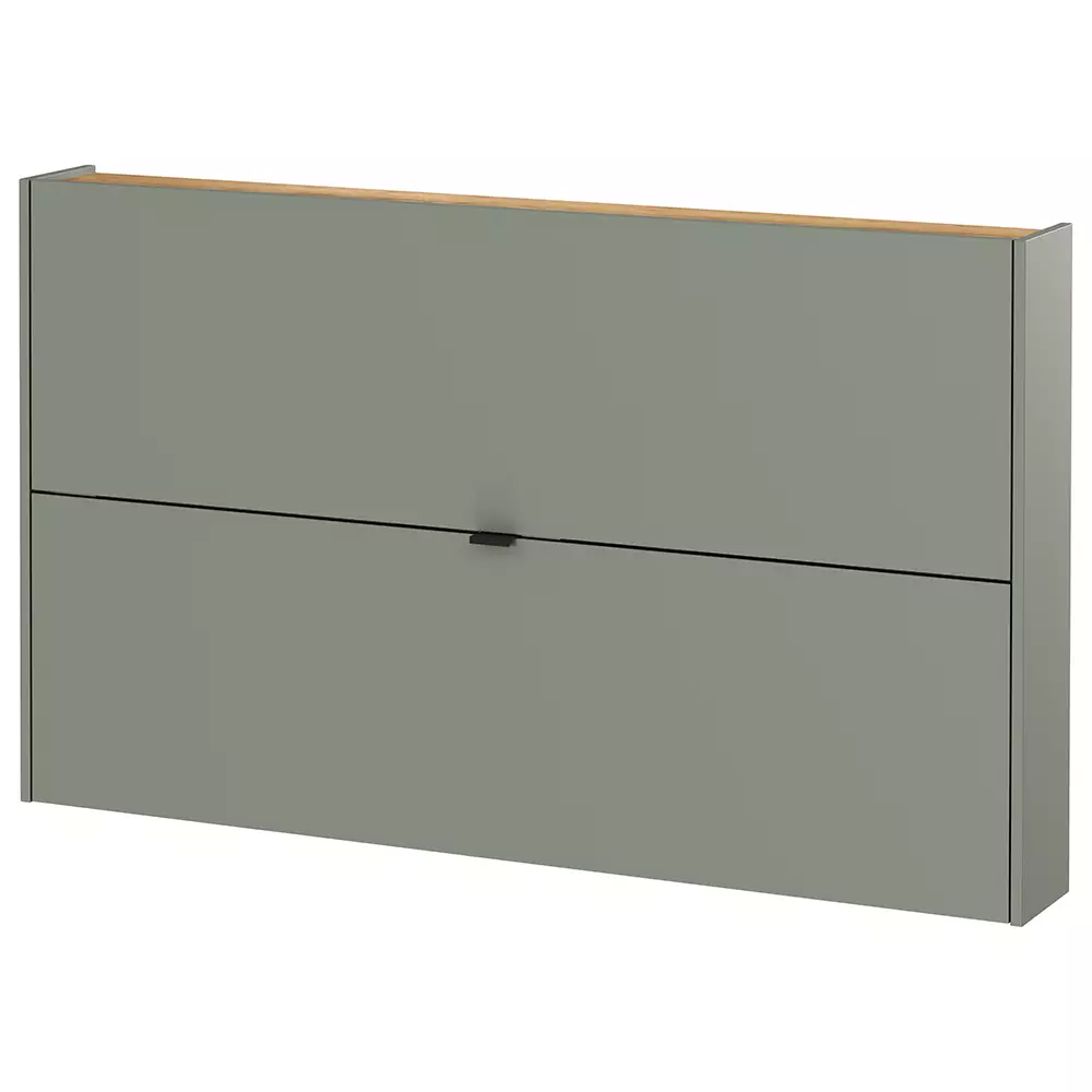 Lomadox Garderobe Flurgarderobe schmal in grün mit Eiche ABERDEEN-01 modern 3-teilig mit 1 Garderobenpaneel Cyber Monday