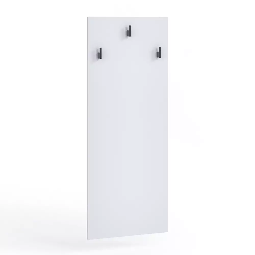 Lomadox Garderobe Hakenpaneel in weiß mit 3 Haken OSTUNI-132, B/H/T ca. 46,5/150/16 cm
