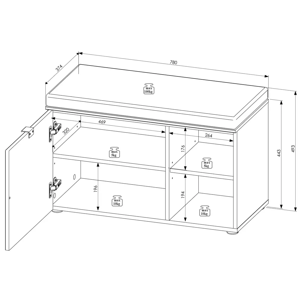 Lomadox Garderobe modern 3-teilig mit Garderobenpaneel grün matt mit Eiche BLISS-36 Online Outlet