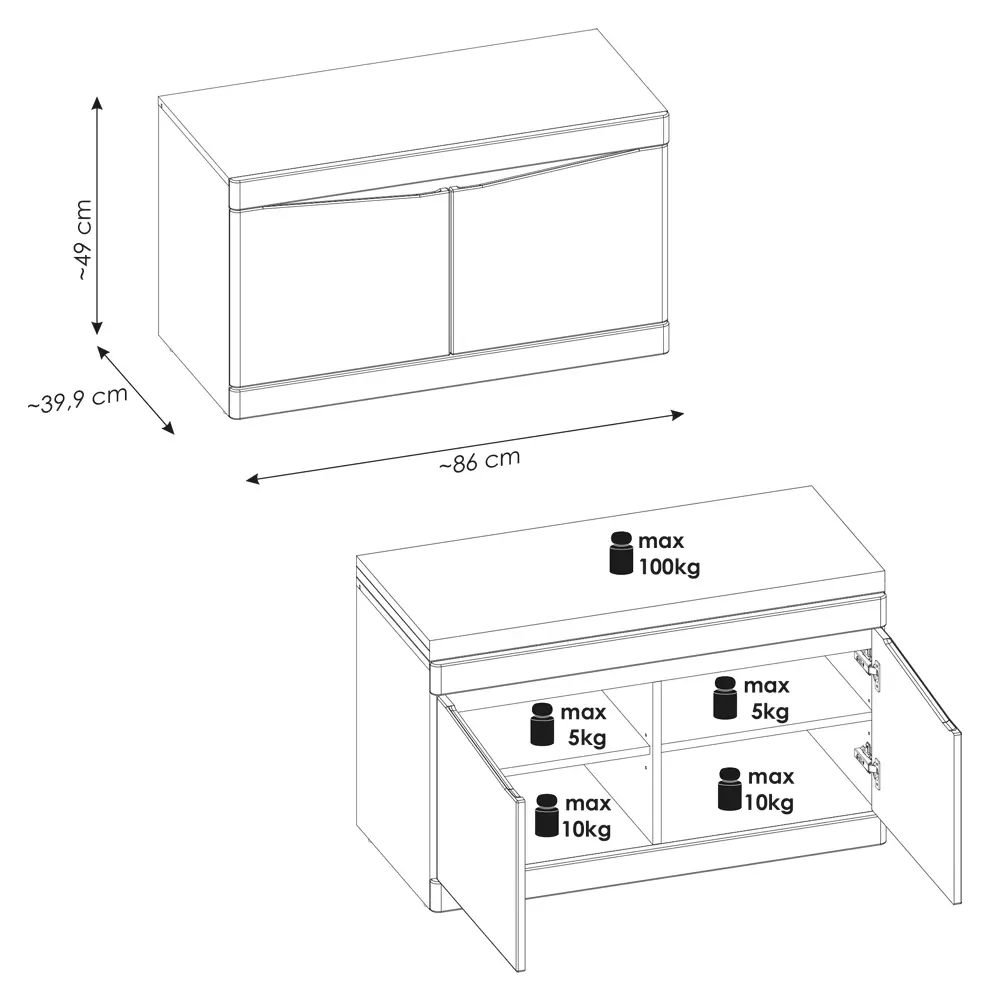 Lomadox Garderoben Set Flurbank, Garderobenpaneel anthrazit, Eiche SUNBURY-129 2-teilig Saisonale Angebote