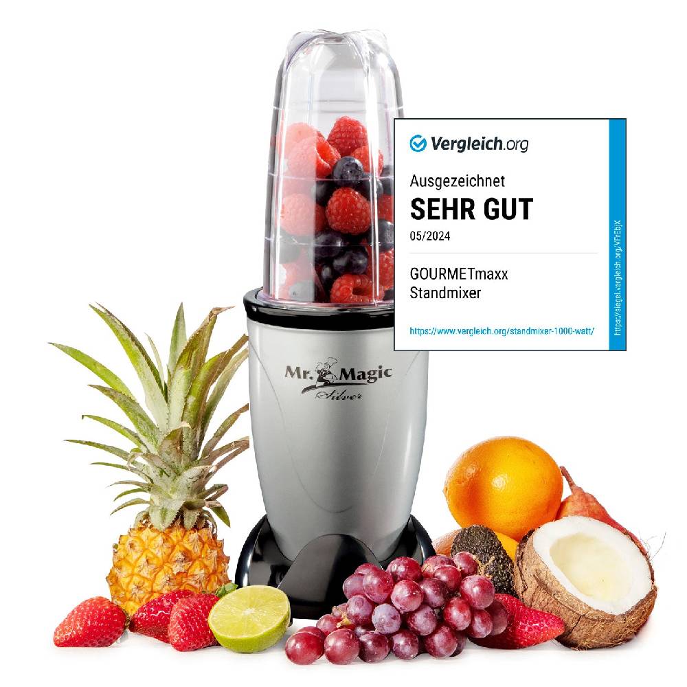 GOURMETmaxx Mr. Magic 4-tlg. in Schwarz/ Silber