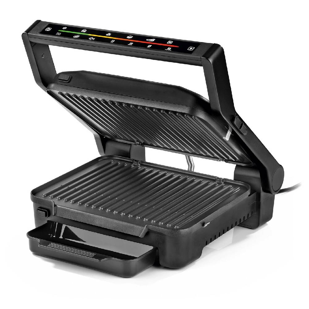 N8WERK Digital-Kontakt-Grill Midnight Edition - 2000W - Touch-Display mit 6 Grill-Programmen