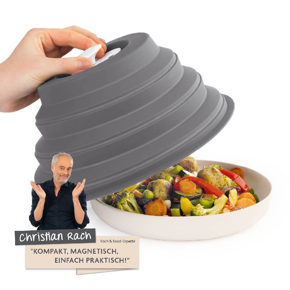 KITCHBO Faltbare Mikrowellenhaube mit Magnet