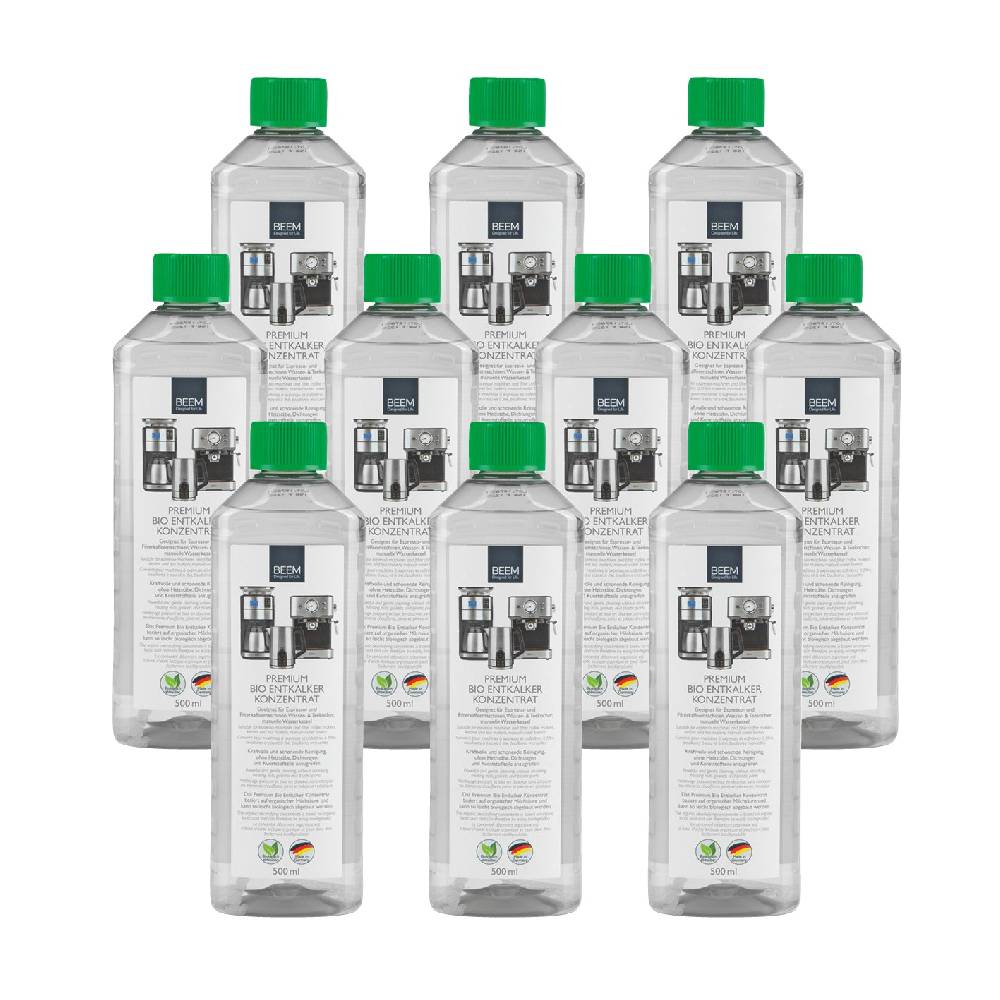 BEEM PREMIUM Bio Entkalker Konzentrat - 0,5 l - 10er-Set