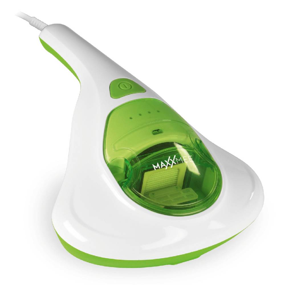 MAXXMEE Milbensauger Vibration - HEPA-13-Filter - weiß/limegreen