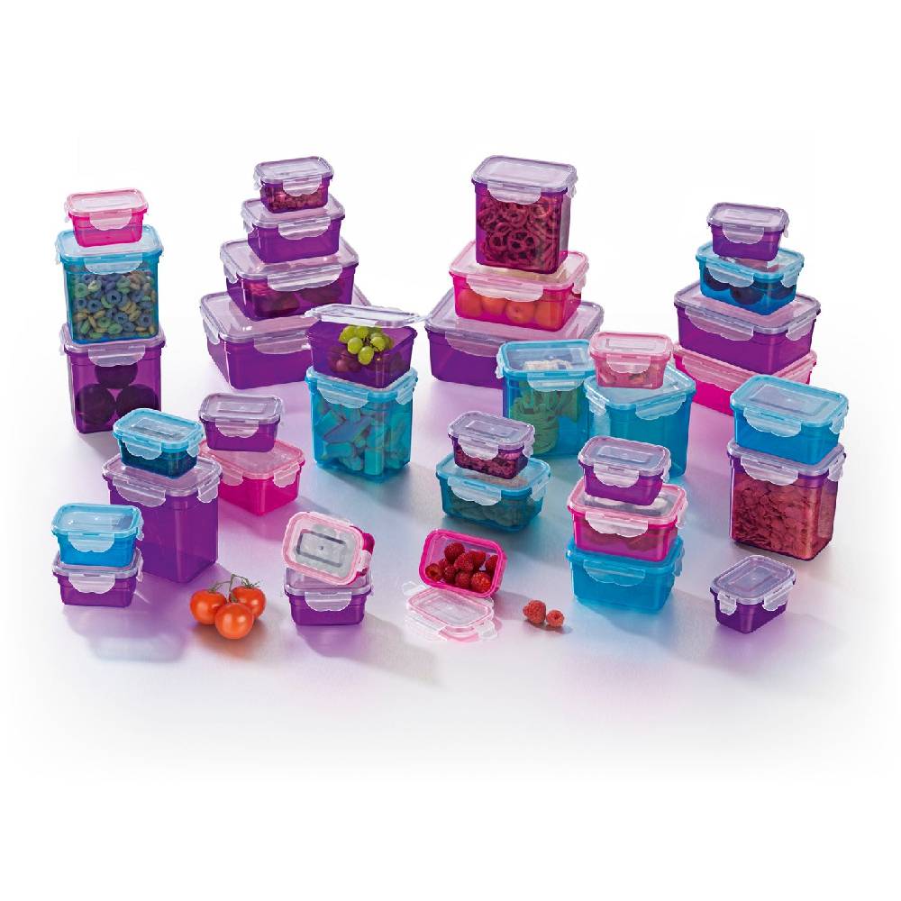GOURMETmaxx Frischhaltedosen Klick-it 72-tlg. - lila/pink/türkis