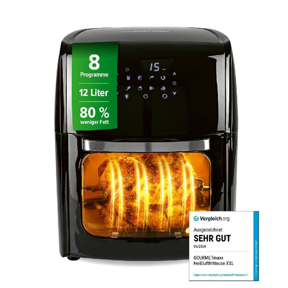 GOURMETmaxx Digitale Heißluftfritteuse - 12 l