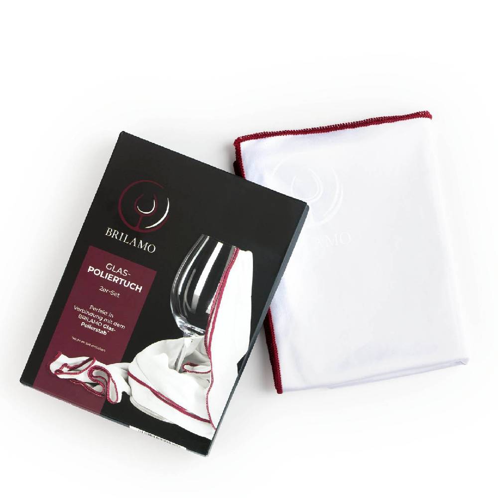 BRILAMO Glas-Poliertuch - 2er-Set