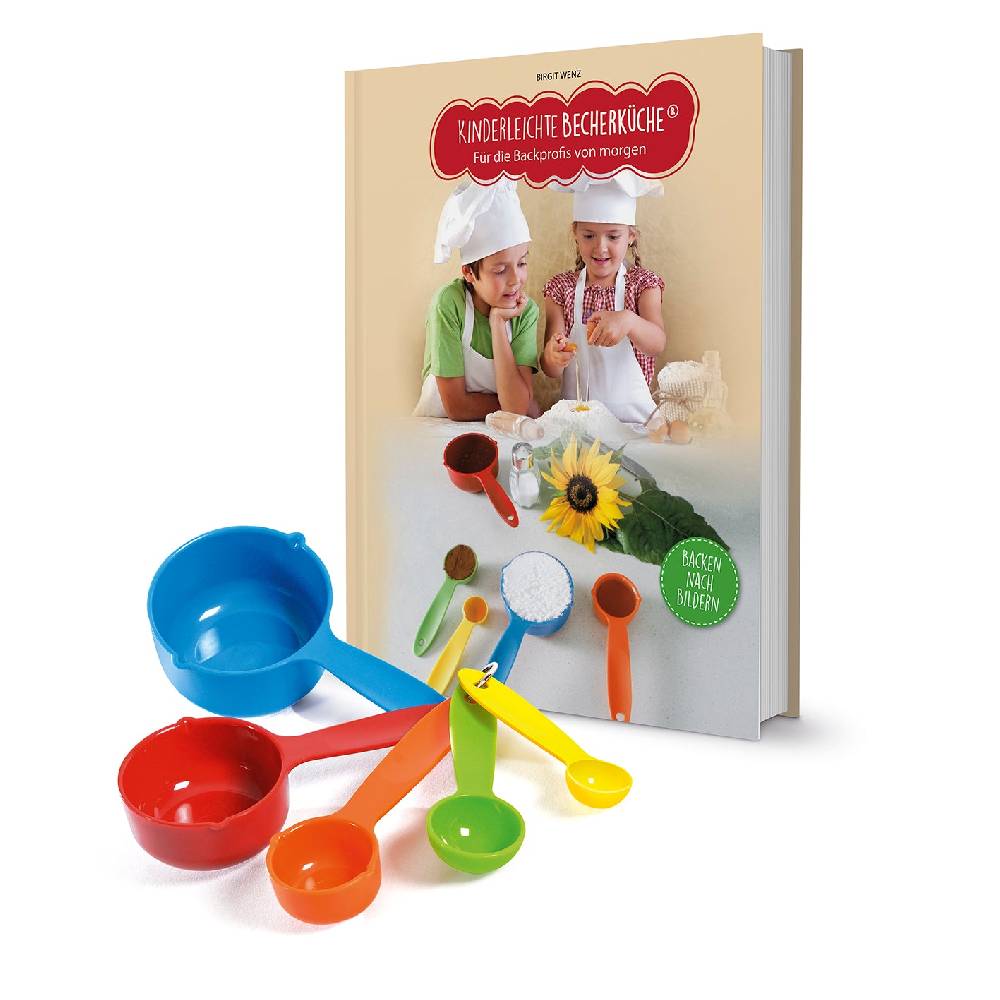Kinderleichte Becherküche Rezeptbuch inkl. Messbecher-Set - Band 1 - Für die Backprofis von morgen (DIN-A5)