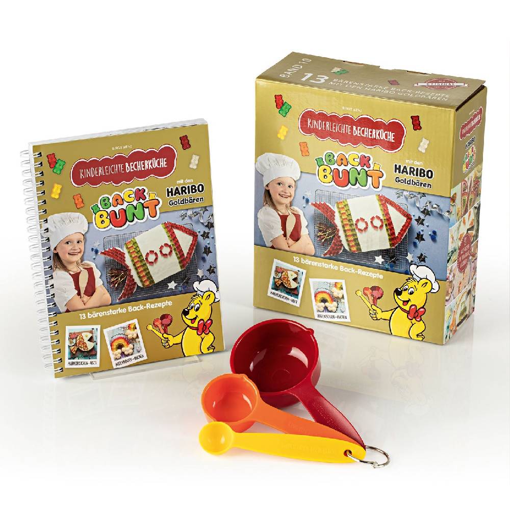 Kinderleichte Becherküche Rezeptbuch inkl. Messbecher-Set - Band 10 - Back bunt mit den Haribo Goldbären