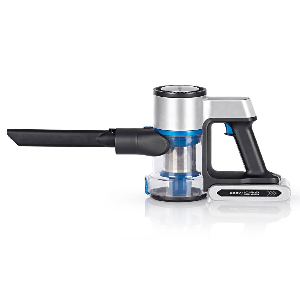 CLEANmaxx Akku-Zyklon-Staubsauger Digital-Display - anthrazit/silber/blau