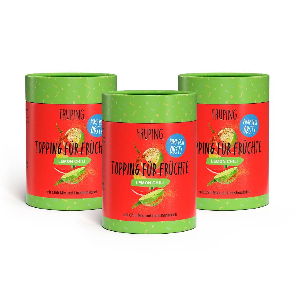Fruping Topping für Früchte - Lemon Chili - 3er-Set (3x 45g)