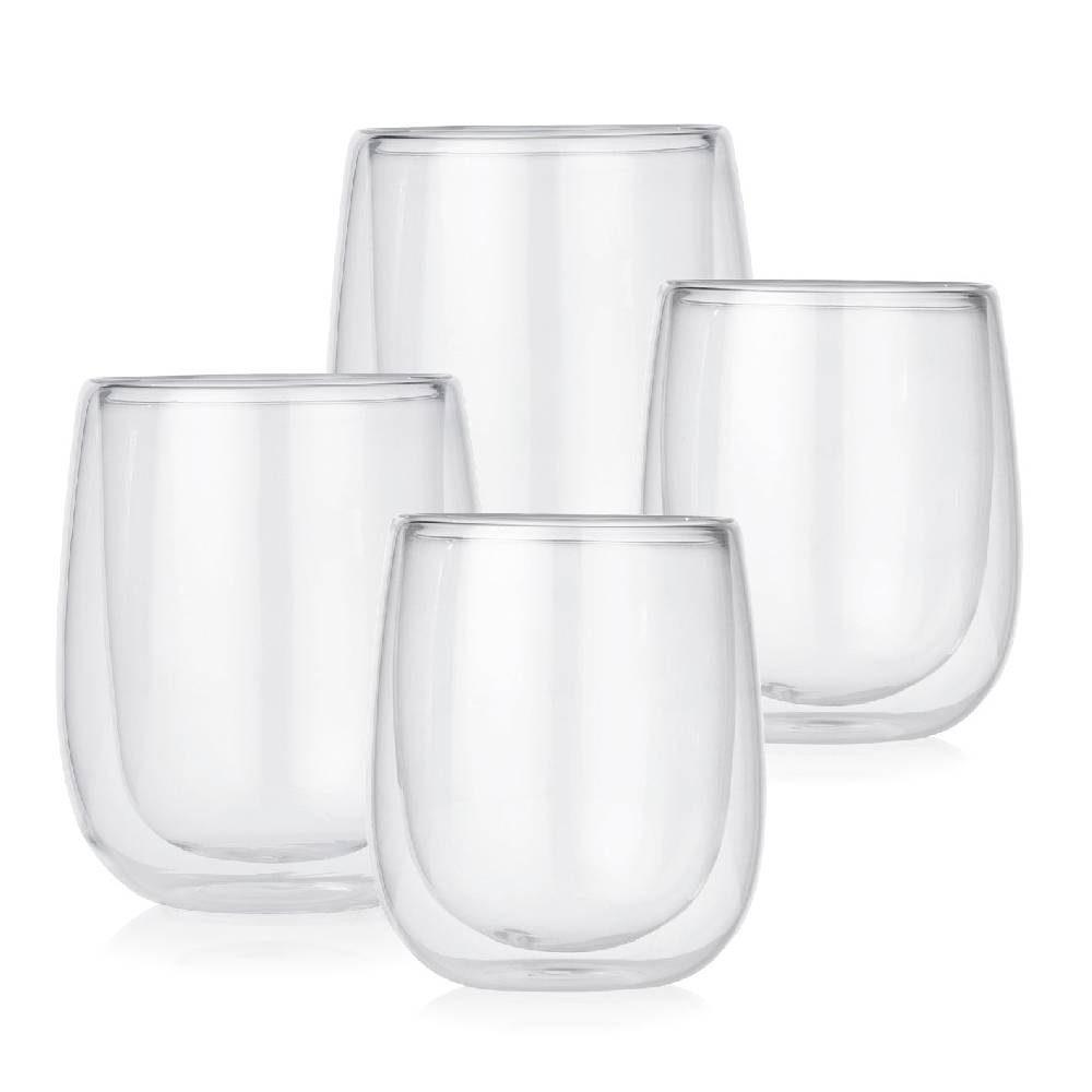 GOURMETmaxx Thermoglas Set 4-tlg. - je 2x Cappuccino & Latte Macchiato